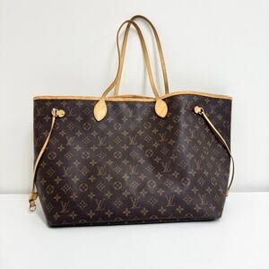 Louis Vuitton Brown Monogram Canvas Neverfull GM Tote Bag Large LV Travel Tan